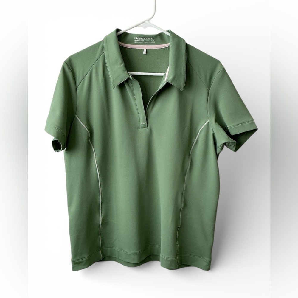 ⛳️ Nike Olive Green Polo Shirt - Large